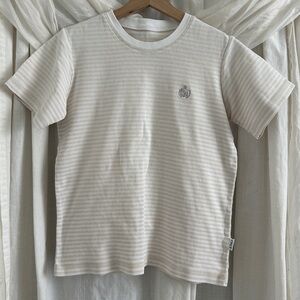 Vintage Y2K Butter Yellow Stripe Tee